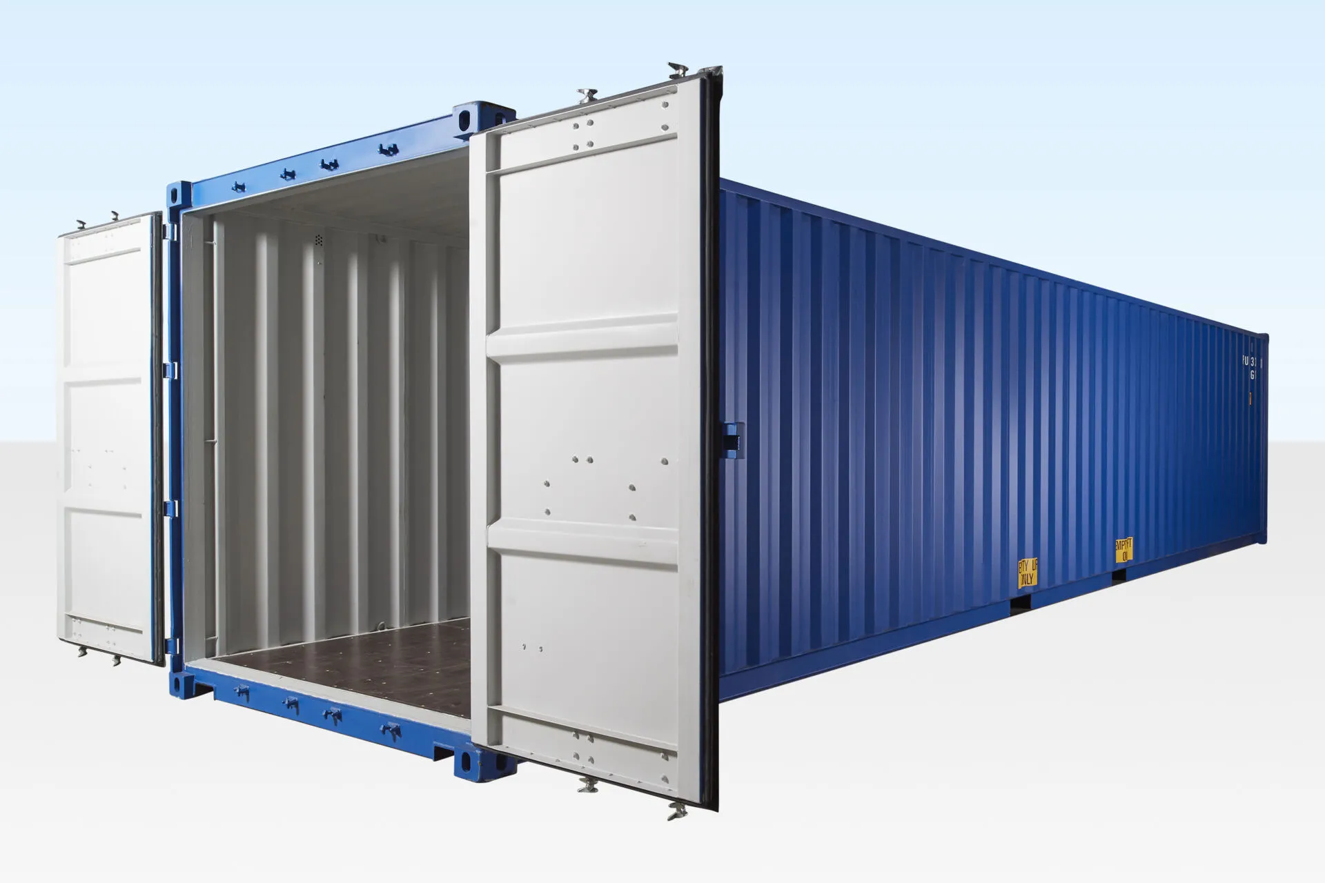 40ft Shipping Container Blue (Ral 5013) - Image 2