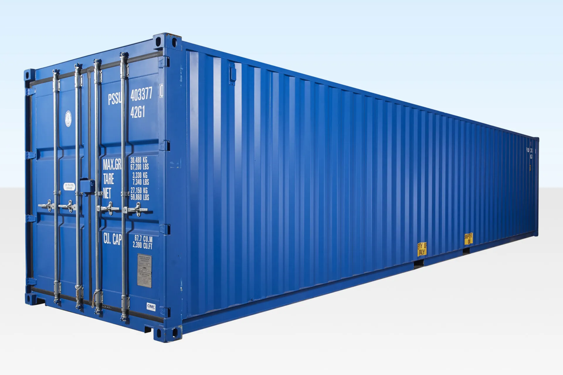 40ft Shipping Container Blue (Ral 5013)