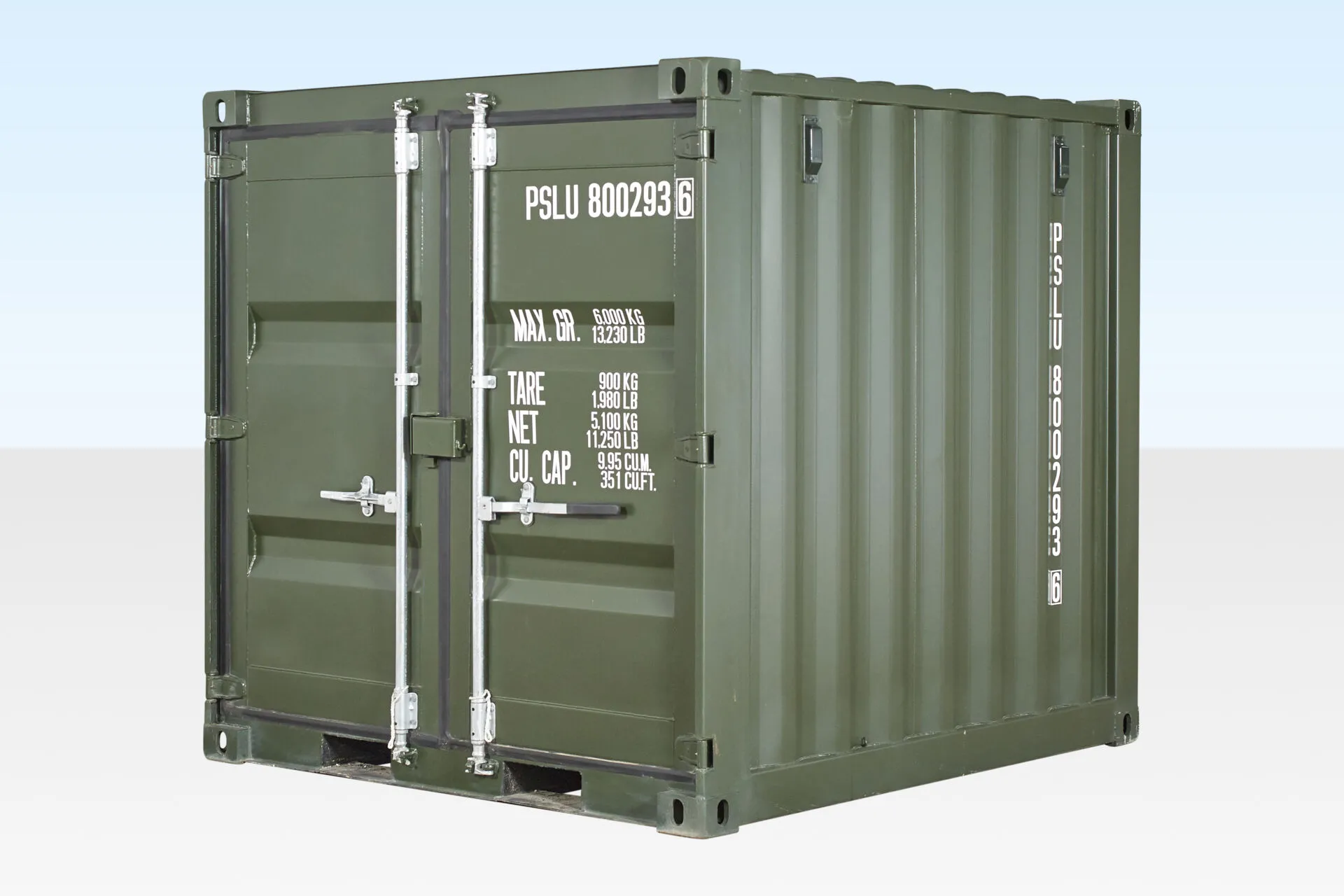 8Ft One Trip Shipping Container (Green) - Image 4