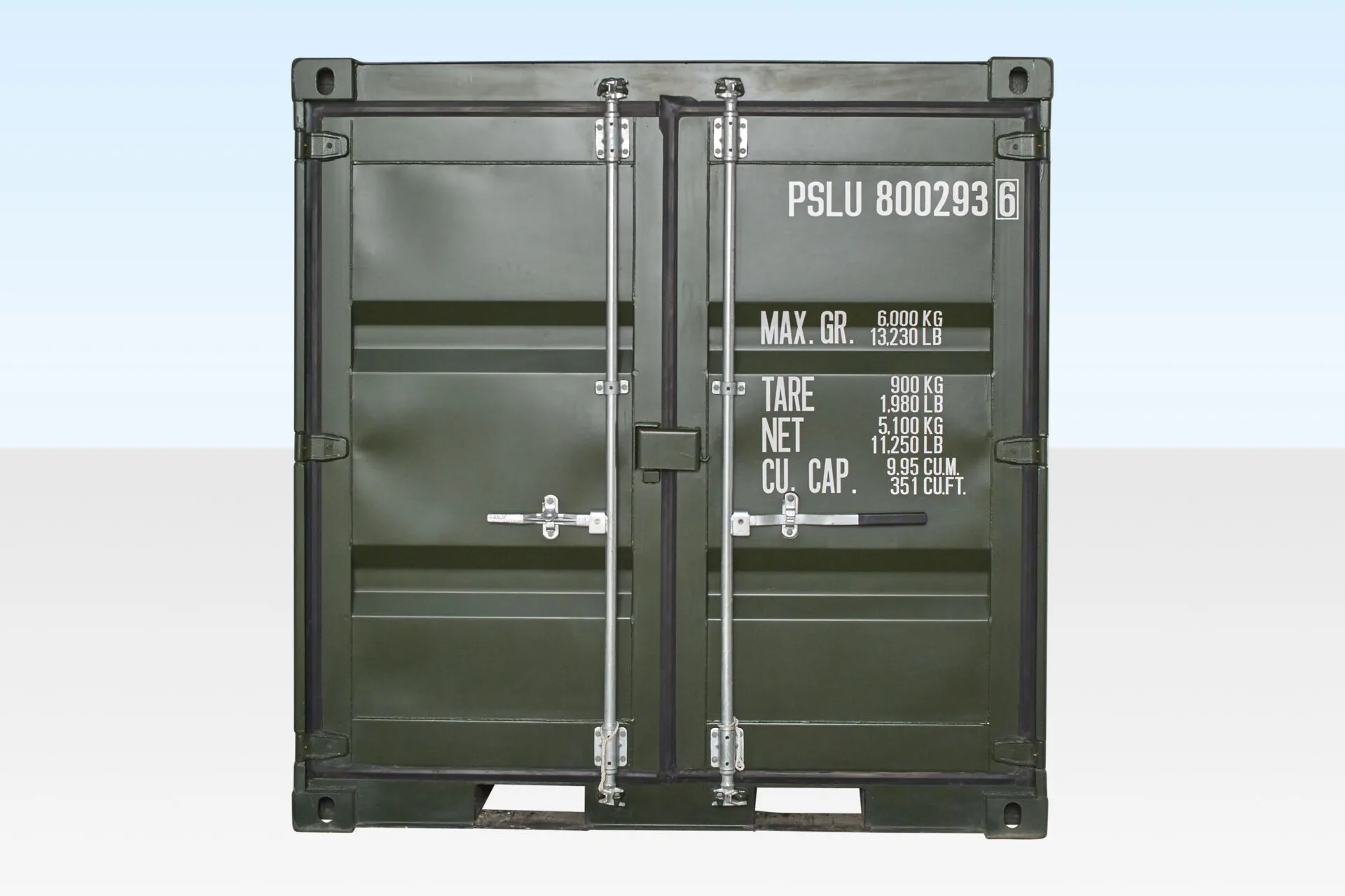 8Ft One Trip Shipping Container (Green) - Image 7